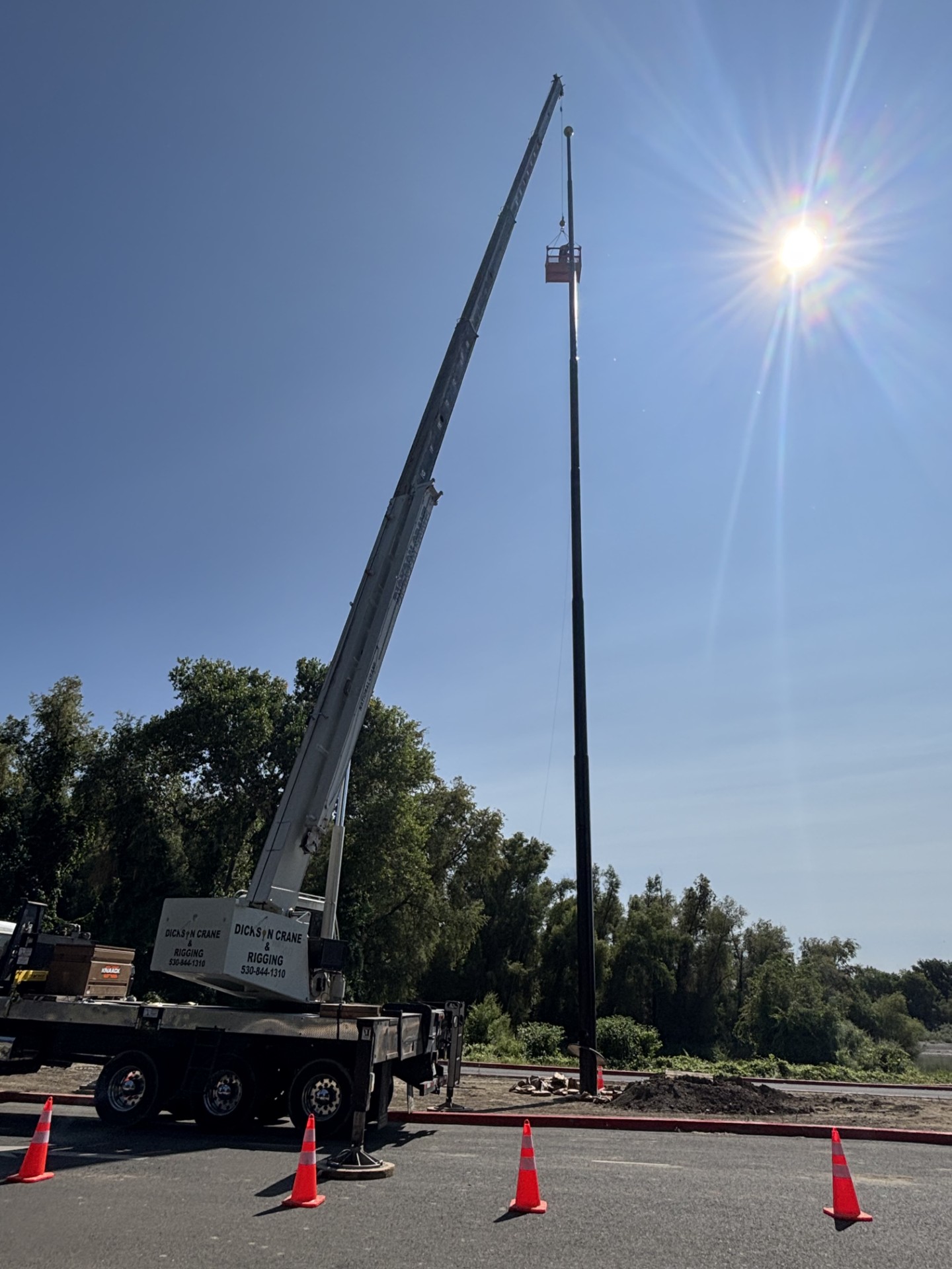 Flagpole installation