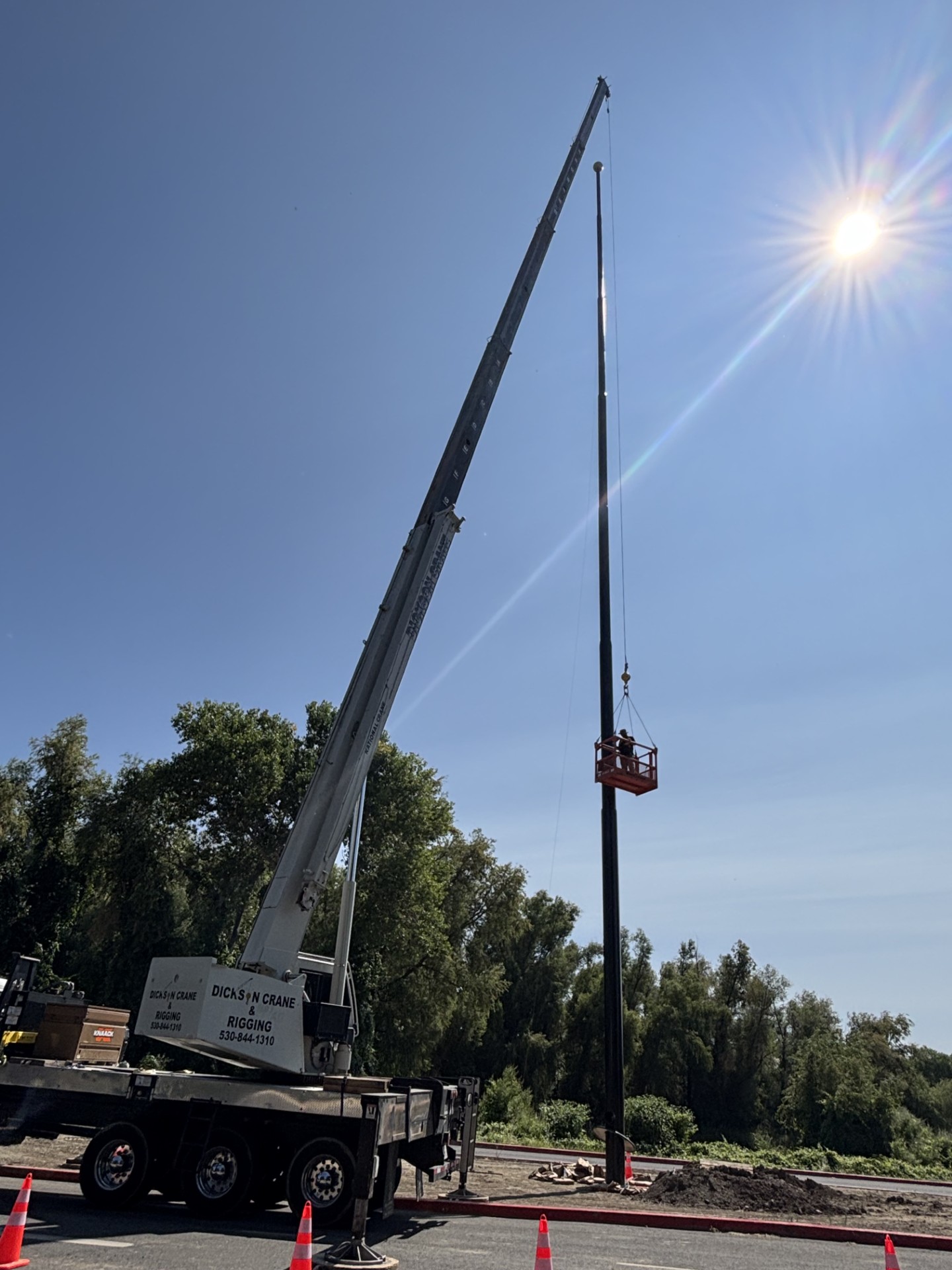 Flagpole installation