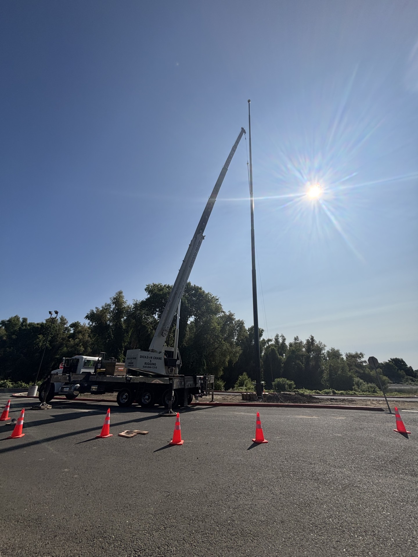 Flagpole installation