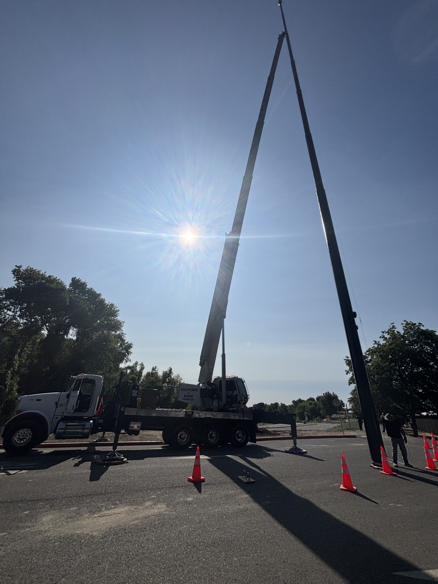 Flagpole installation